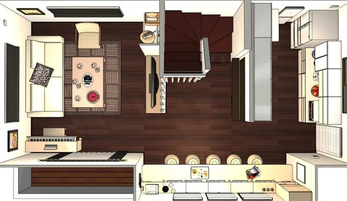 LDKは動線を考えて家具を配置すると散らからなくなる