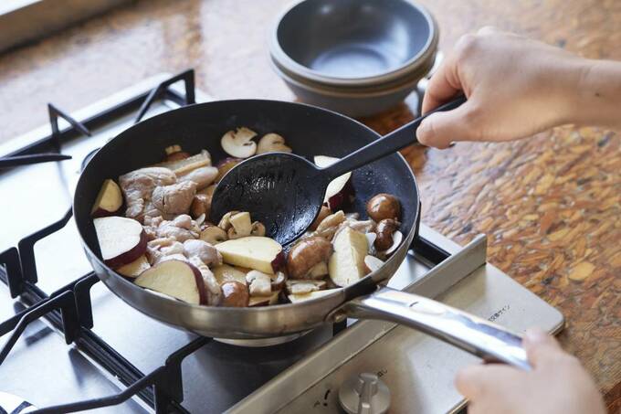 フライパンで炒める