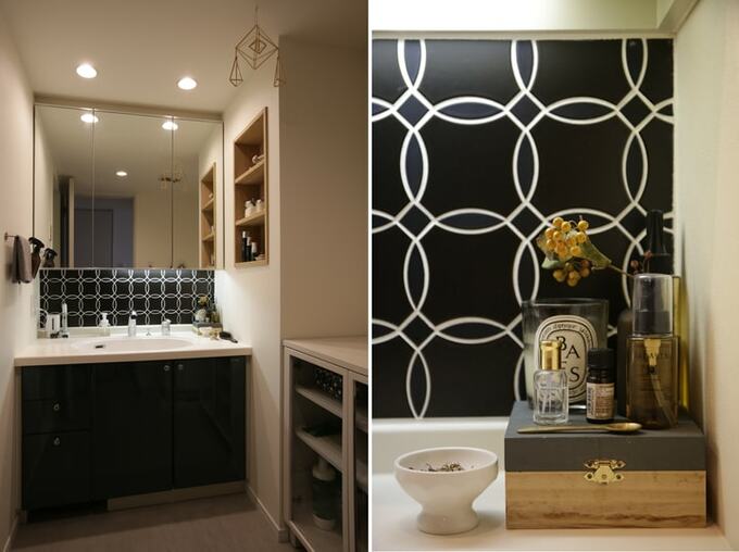 既存を生かした洗面台