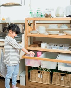 ものの場所を明確にすれば家族が手伝いやすく、仕事時間を確保できる