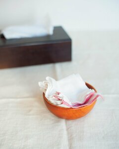 ウエスをティッシュボックスの近くに置いて、優先的に使う