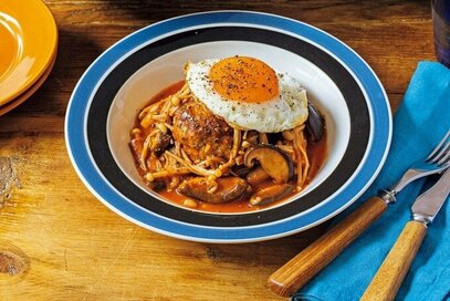 煮込みハンバーグのやせ献立。食材からまとめ買いするコツ＜糖質オフ一週間献立／月曜日＞