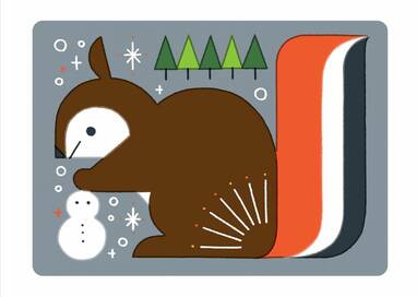 リスの絵から3つの間違いを探そう。動物がかわいい間違い探し