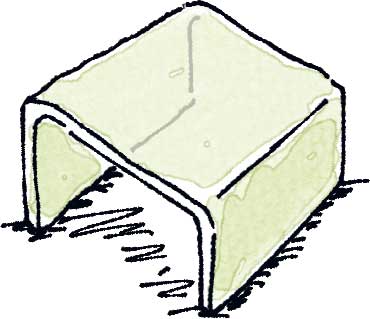 コの字型の収納ラック