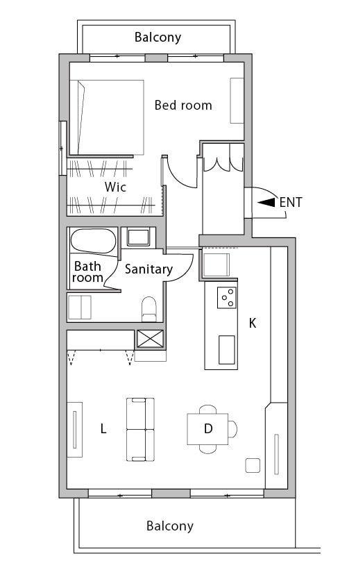 リノベーション後の間取り図