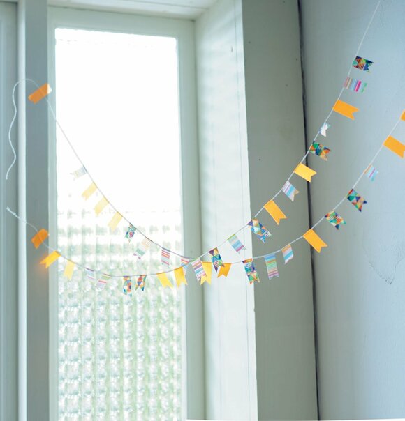 マステと麻ひもで手軽にミニガーランド