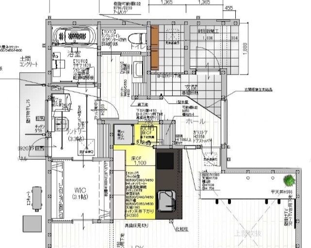 玄関からリビングまでの動線がわかる間取り図