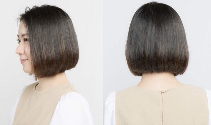 あご下ボブ横と後ろ