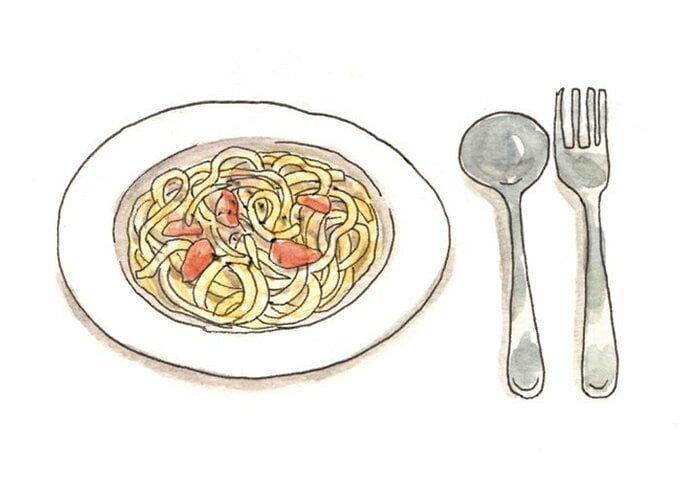 うどんカルボナーラ