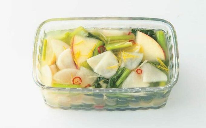 冬野菜とリンゴ