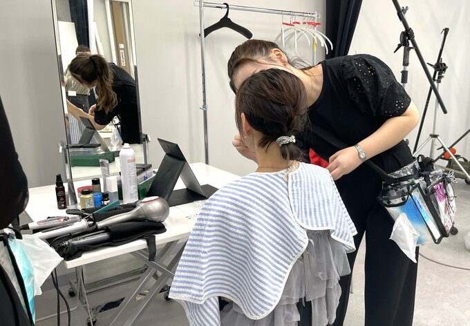 メイク中