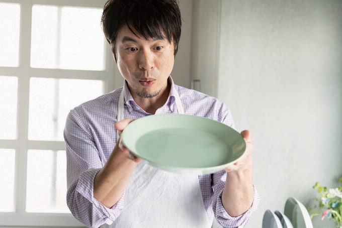 洗いあがりを確認する様子