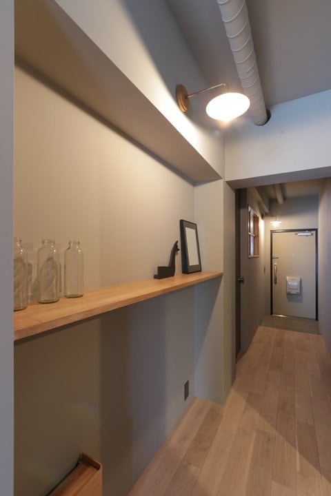 間取り変更にともない少し広くなった廊下