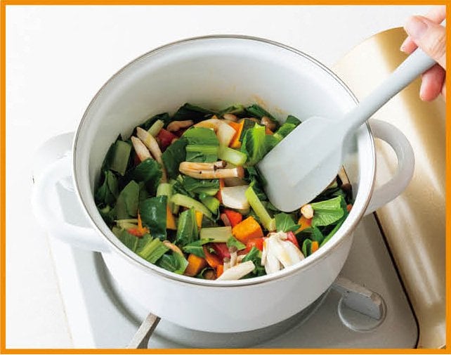 鍋にお野菜など