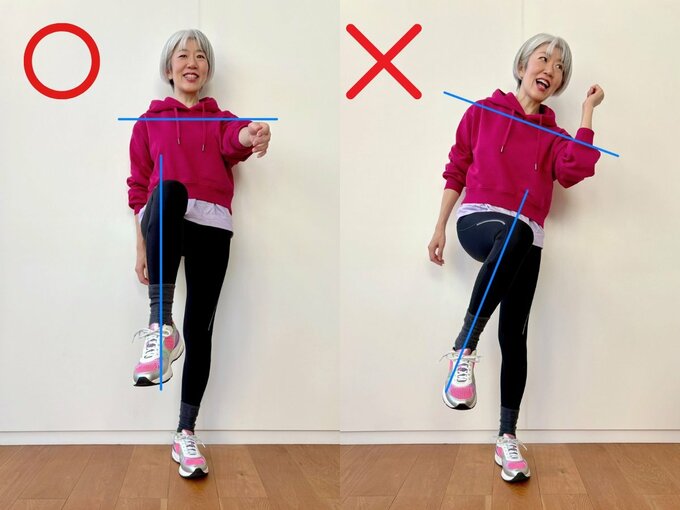 朝倉さんもも上げ1