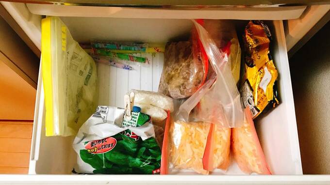 余裕のある冷凍庫の中の様子