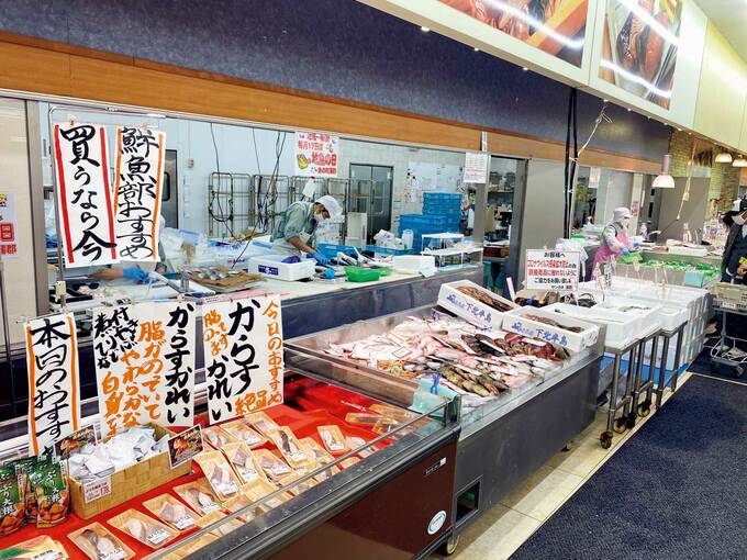 ヒモノ売り場画像