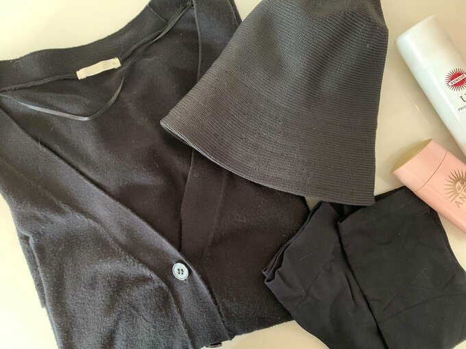 UVカットカーディガン・UVカット帽子・アームカバー・日焼け止め