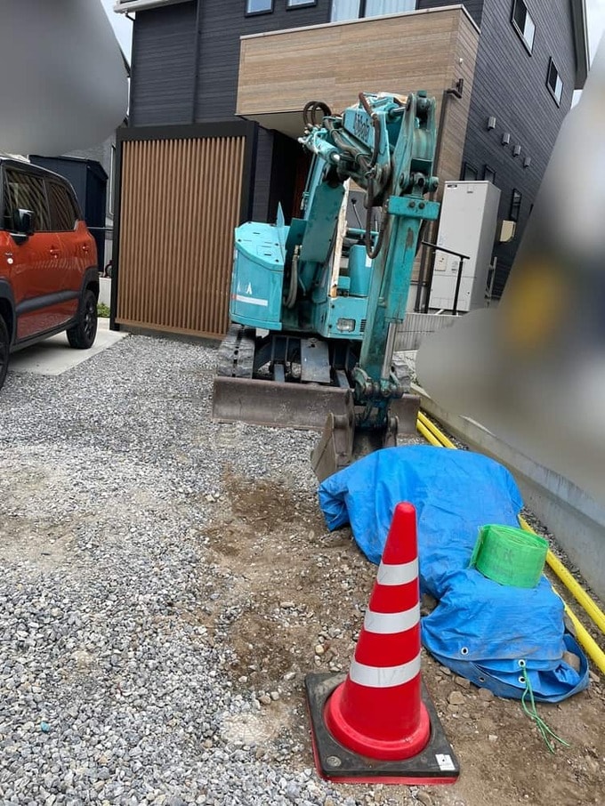 ガス管を埋設する工事