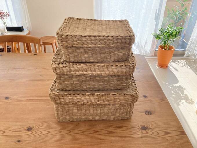 3つのシーグラスのボックス