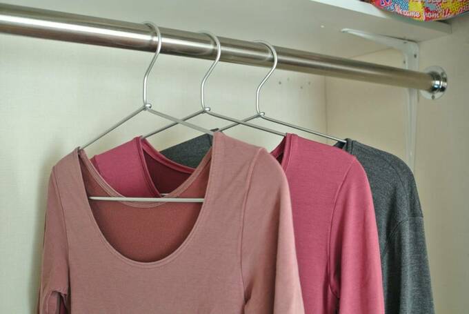インナーもハンガー収納にする