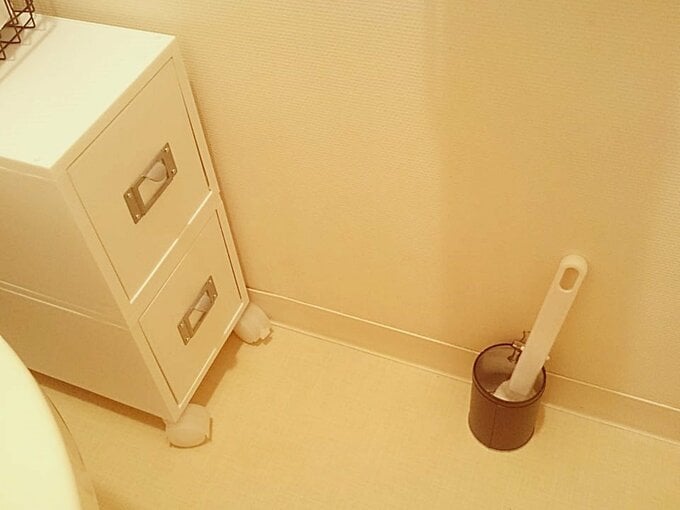 便器内の水がついたブラシを不潔に感じていました