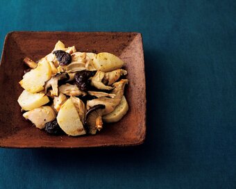 焼きシイタケとササミのユズコショウあえ。シンプルだけどおしゃれ味