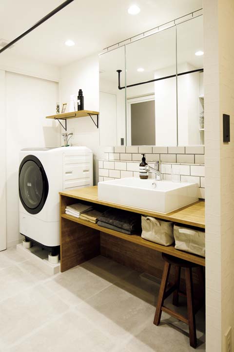 シンプルな洗面所