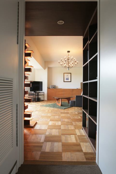 玄関とLDKをフラットにつなげました