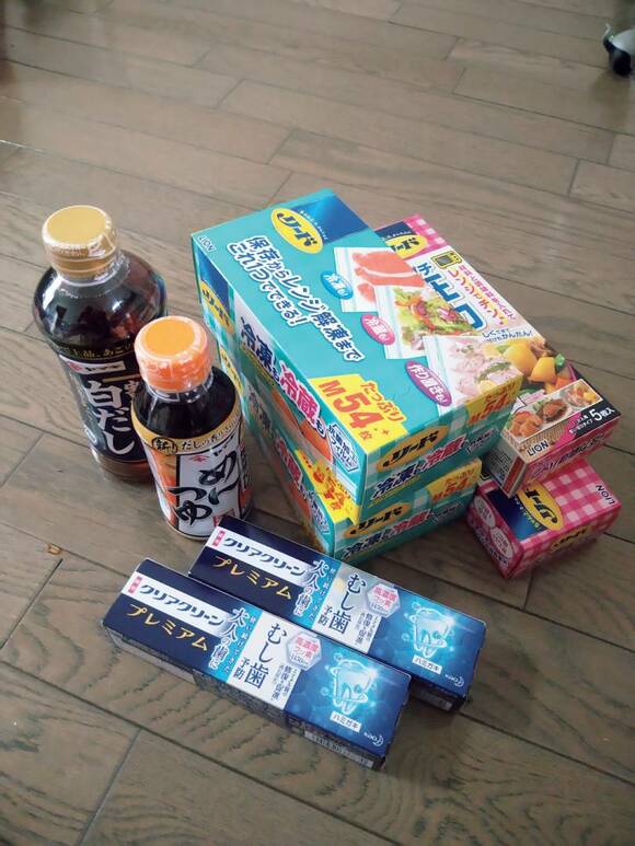 めんつゆや日用品など
