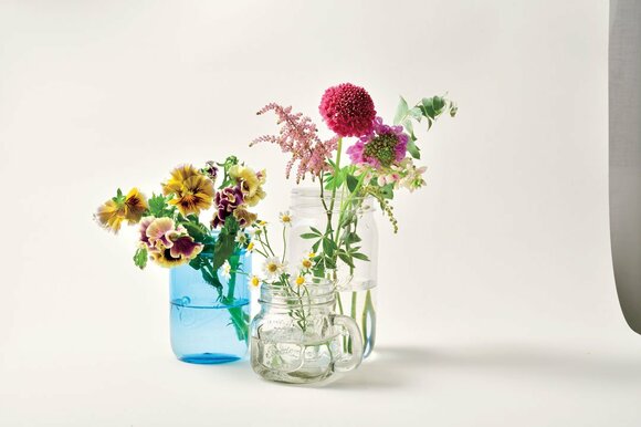 ジャーボトルにお花