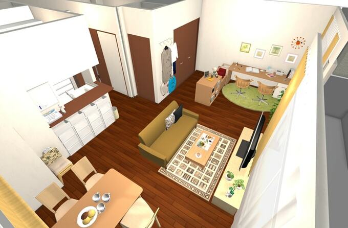 12畳のリビングダイイングが模様替えでスッキリ