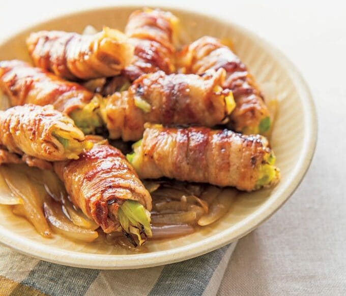 キャベツの肉巻きショウガ焼き