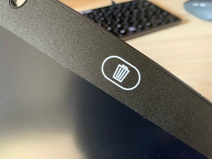 ワッツの電子メモ帳のゴミ箱マーク