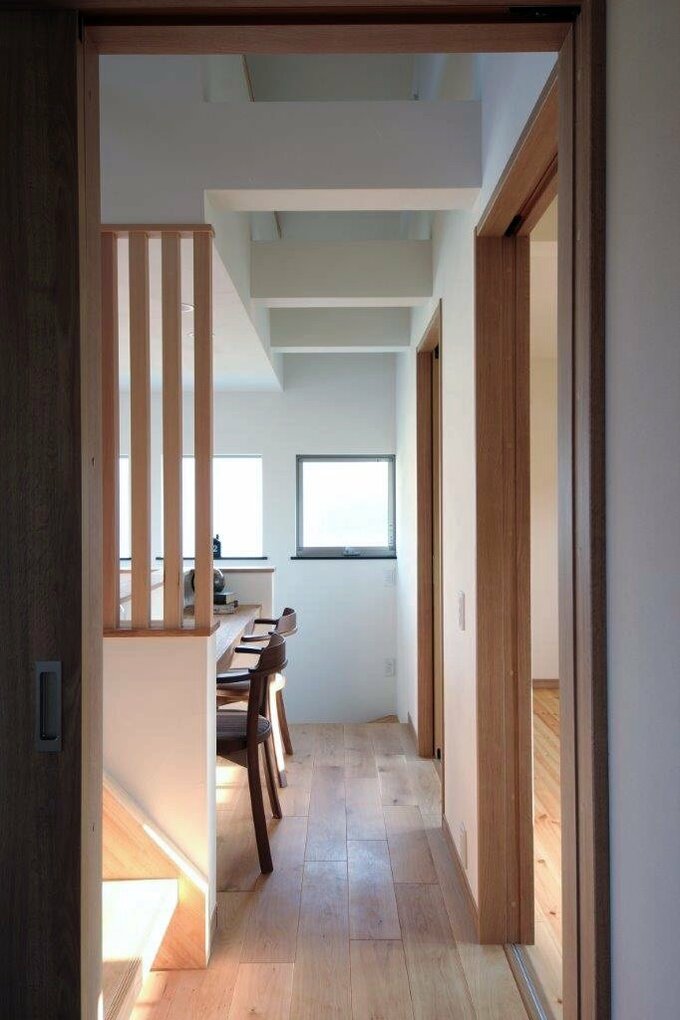 吹き抜けを望むワークスペース