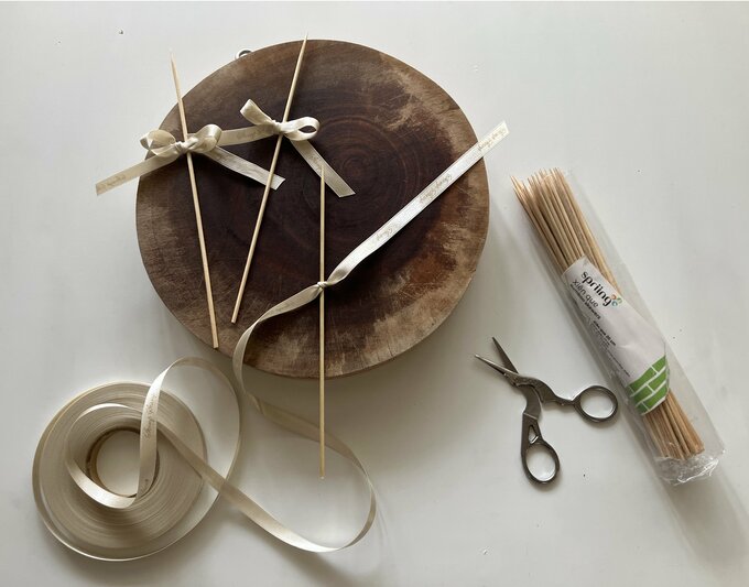 リボンを結んだ様子