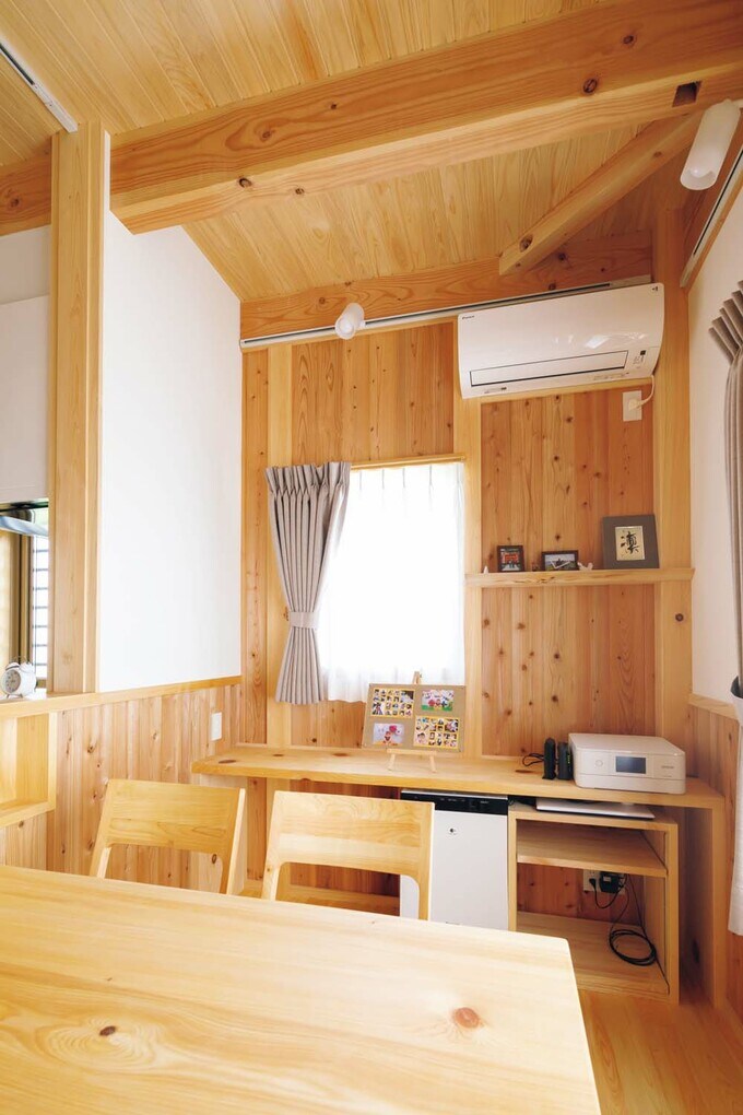 檜製の多目的カウンター