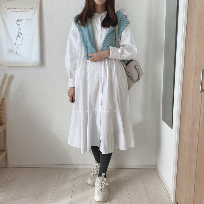 肩掛けで差し色