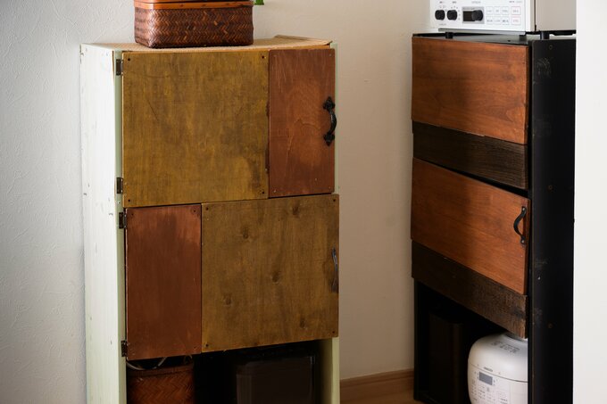 DIYしたカラーボックス