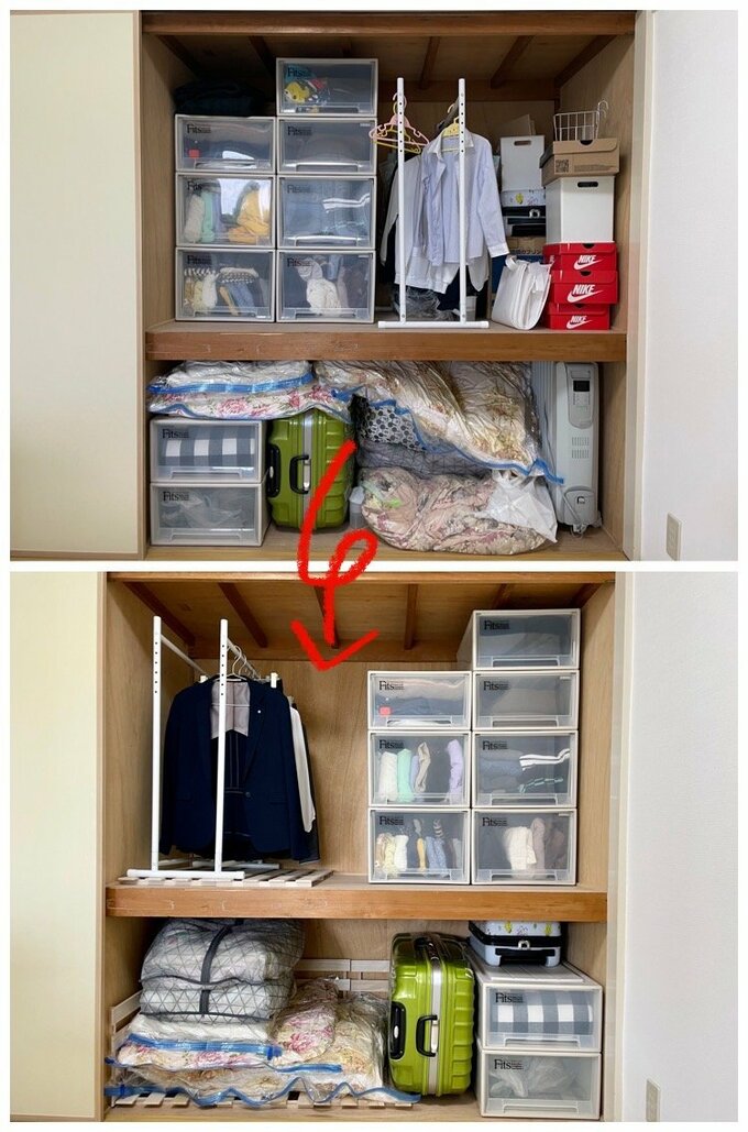 【Before →After】7割収納を実現した築47年団地押し入れ