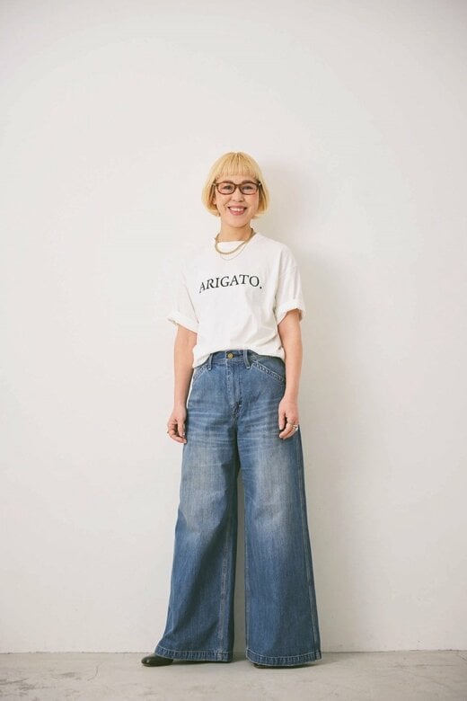 冨永彩心さんのシンプルコーデ