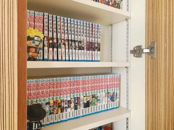 寝室の本棚
