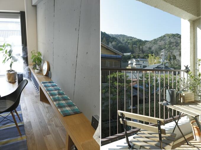 LDKの収納ベンチ