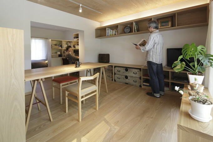 壁面収納を活用