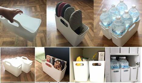 セリア新作ソフトケースとの出合いに感謝。水や雑誌の収納に