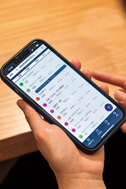 スマートフォンのタスク管理アプリ