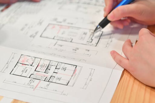 図面を修正を入れる