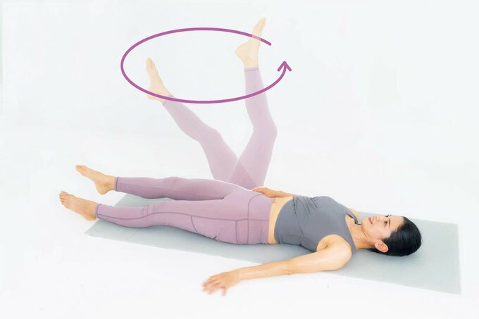 グルグル体操をする人