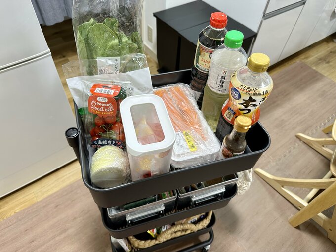 夕食をつくる前のワゴン
