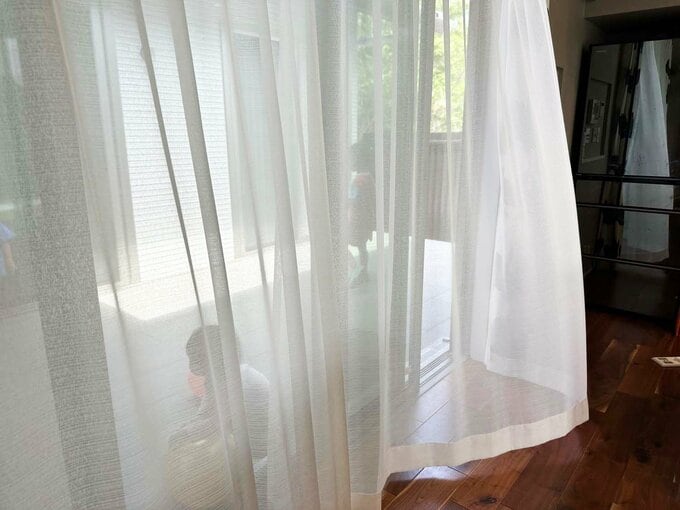 リビングの北側の窓